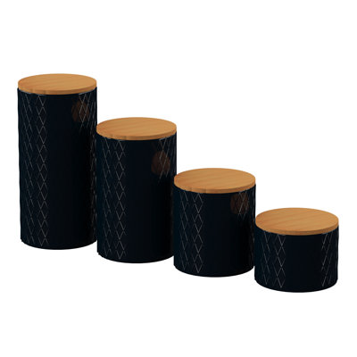 Blue canisters for kitchen